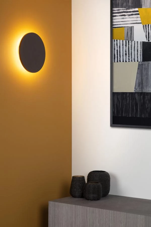 Lucide GLIMPSE - Wall light - Ø 22 cm - LED - 1x11W 2700K - Brown - ambiance 1